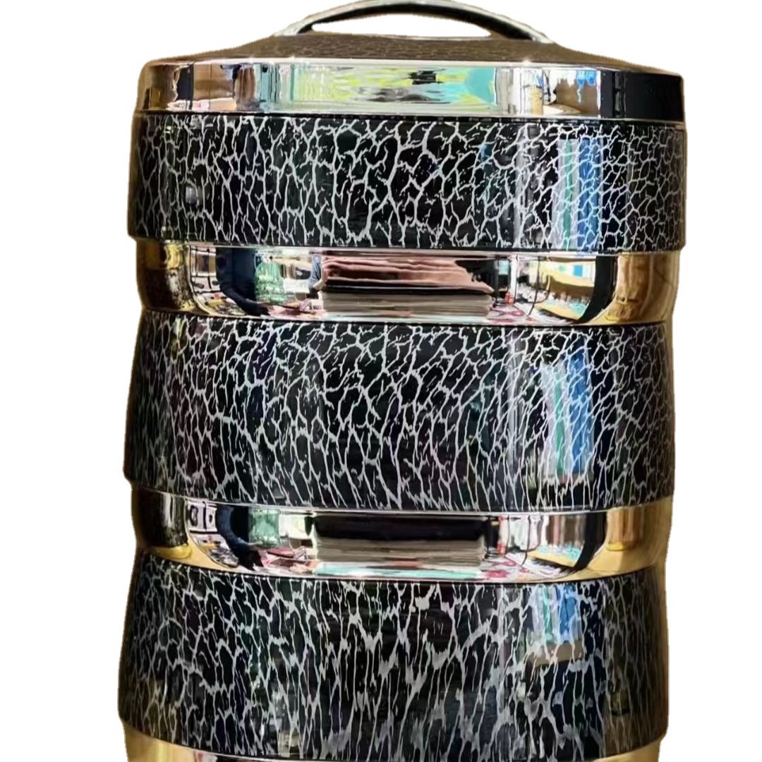 Competitive price Hot selling 4.5L 3pcs set round food storage & container with handle insulated casserole food warmer