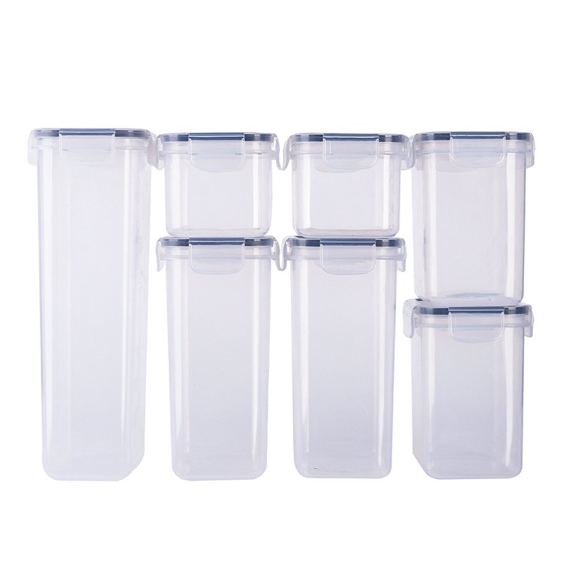 24 Pack Food Storage Containers with Lids - Plastic Kitchen and Pantry Organization Food Grade Airtight Dry Cereal Canisters Set