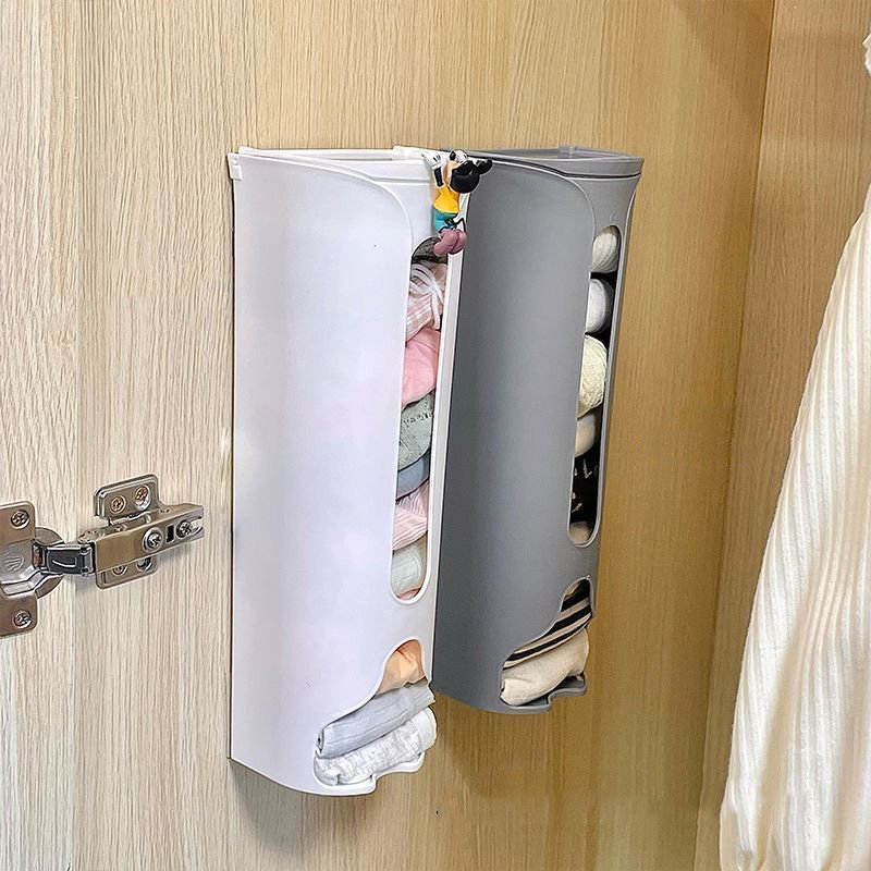 Wholesale PP Plastic Storage Boxes Sock Storage Organizer Wall Hanging Non Punching Underwear Storage Boxes
