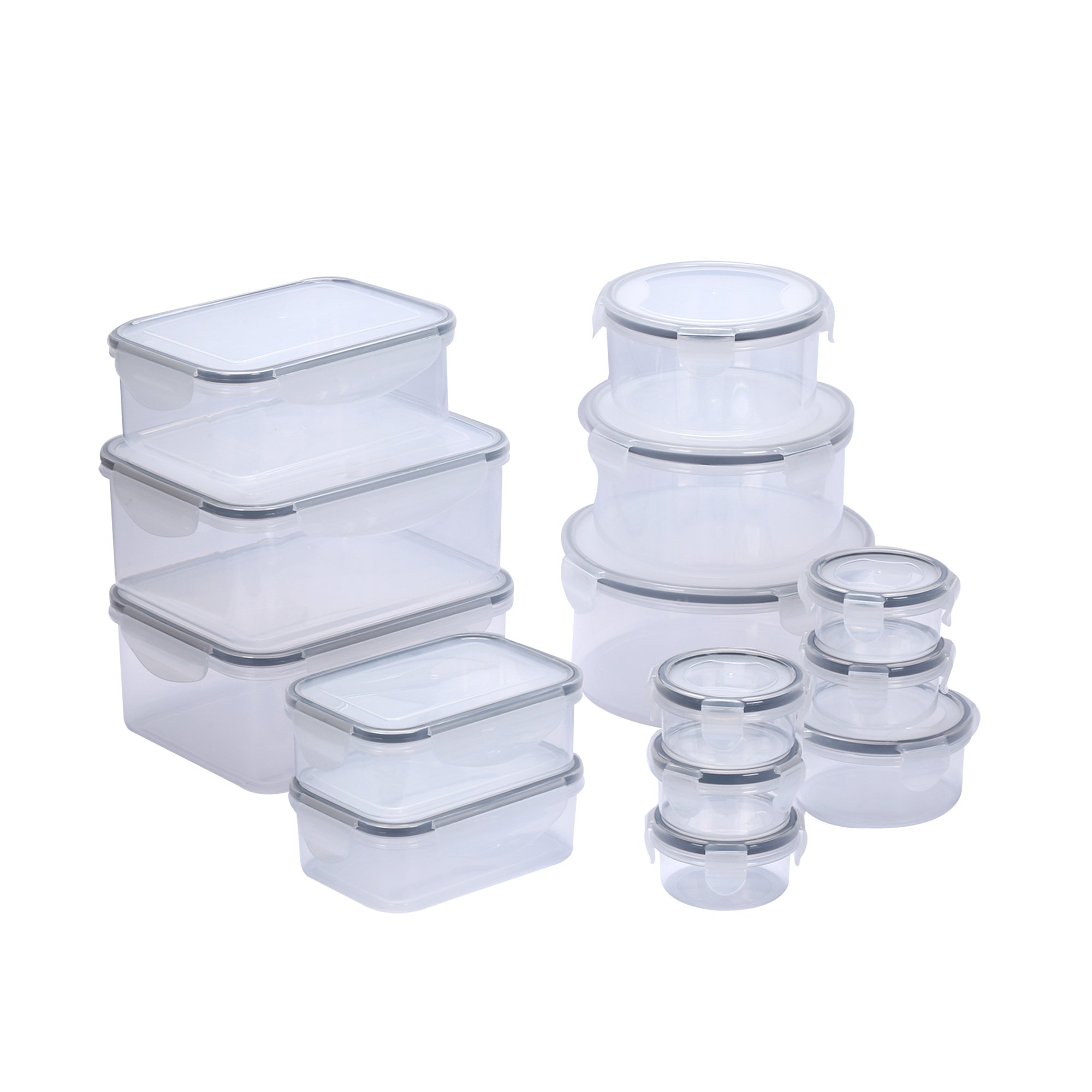Hot Sale Portable Kitchen Storage Organizer Bins Adjustable Transparent Plastic Food Storage Box