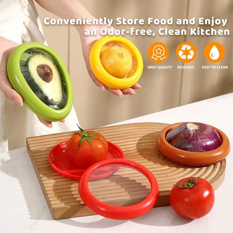Reusable Kitchen Tool Airtight Fresh Storage Container Box Fruit Saver Tomato Keeper with Lid Avocado Fresh Sealed Box