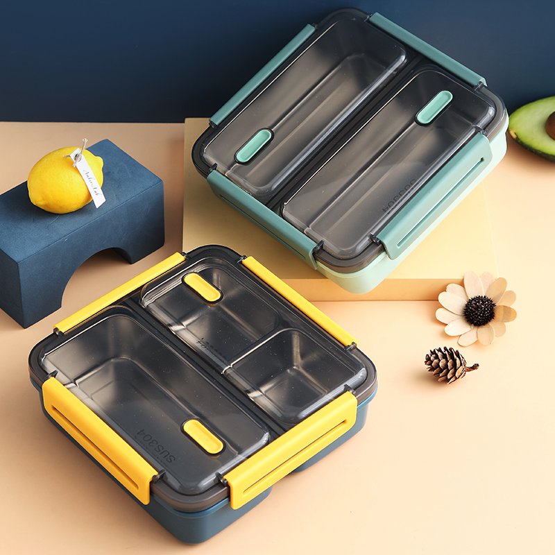 BPA Free Lunch Box Reusable Food Storage Containers Stainless Steel Bento Box
