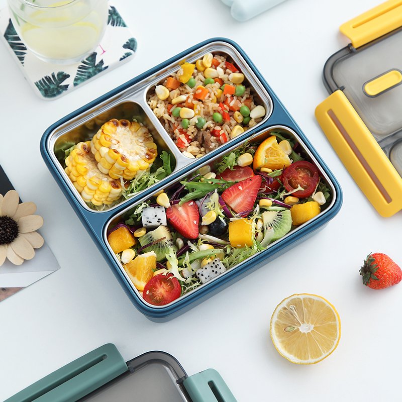 BPA Free Lunch Box Reusable Food Storage Containers Stainless Steel Bento Box