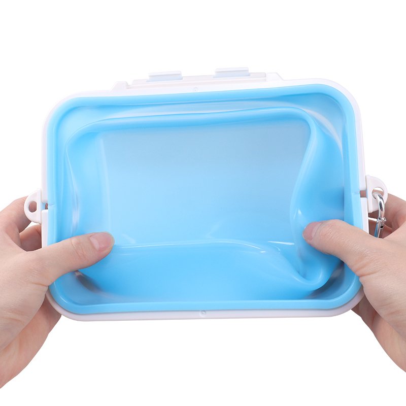 BPA Free Folding Collapsible Reusable Silicone Food Storage Bags Container Travel Storage Snack Food Fresh-keeping Packaging Bag