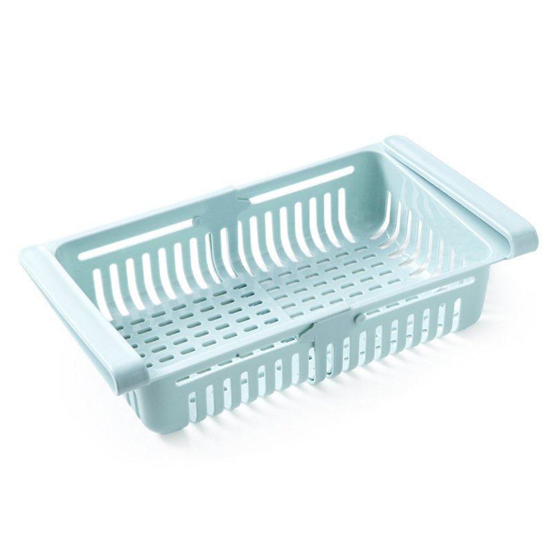 Refrigerator retractable storage basket drawer storage shelf crisper freezer box