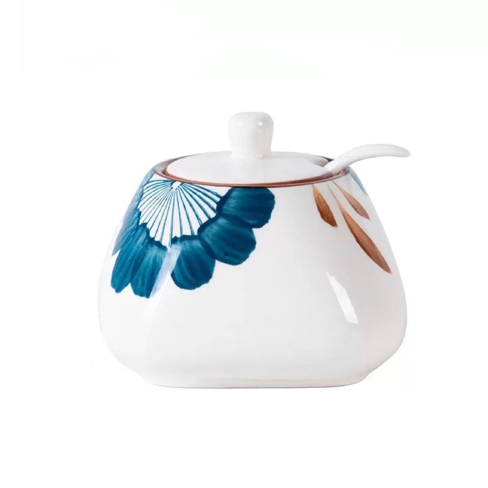 Wholesale Condiments Ceramic Jar Cookie Jar Creative Japanese Food Storage Bottle