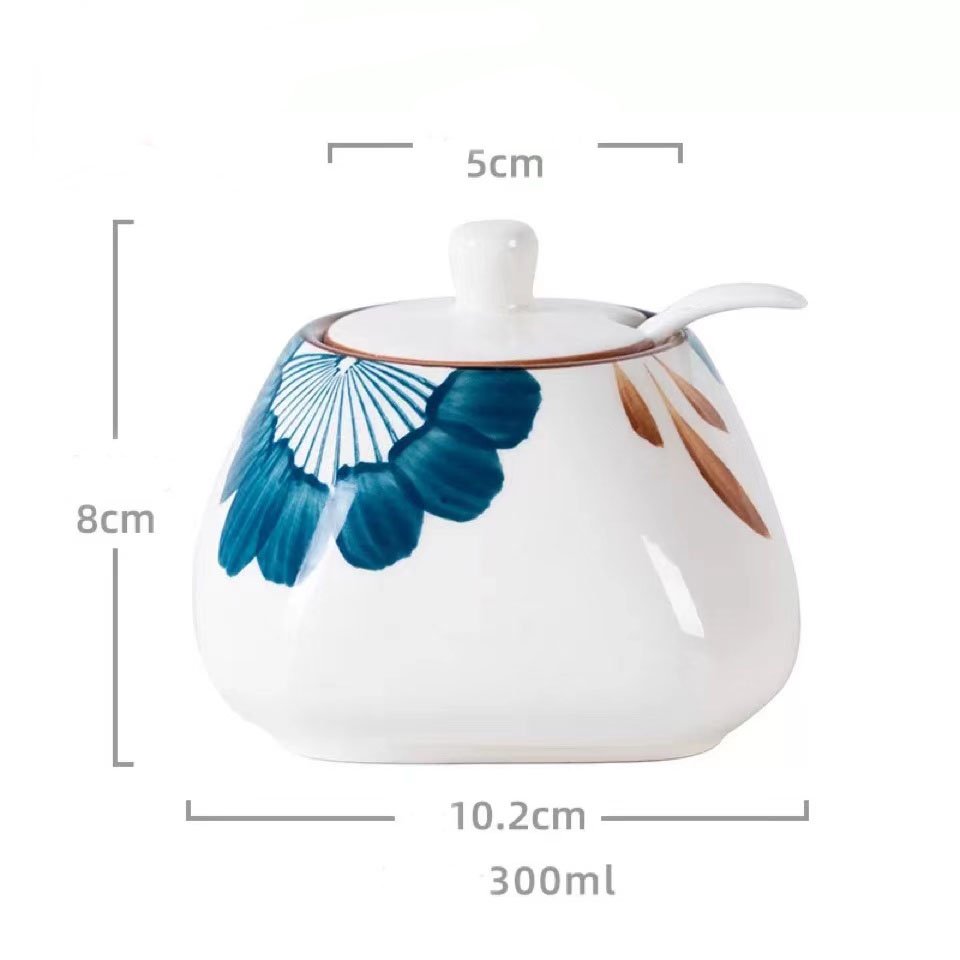 Wholesale Condiments Ceramic Jar Cookie Jar Creative Japanese Food Storage Bottle