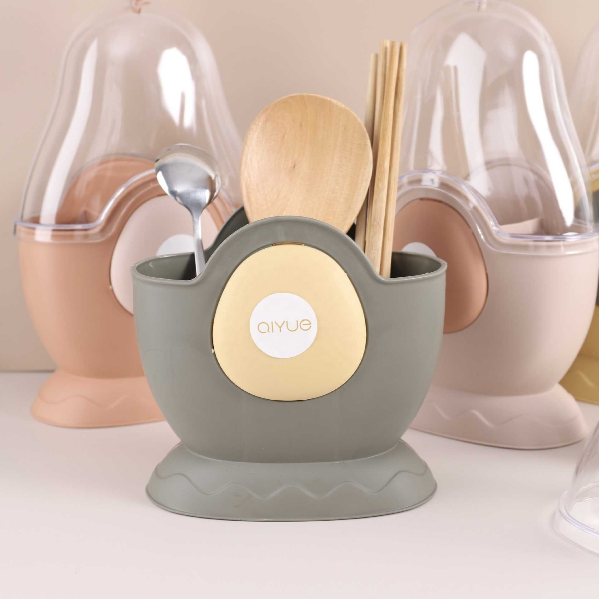 Chopstick Cage With Lid Home Chopsticks Basket Tube Kitchen Drainage Chopsticks Spoon Cutlery Organiser