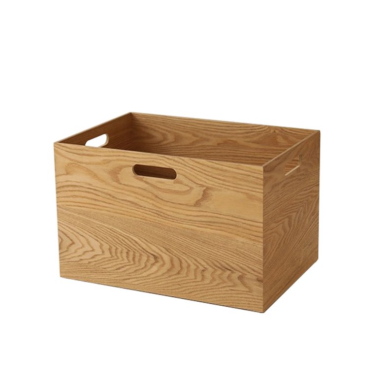 Wholesale Wooden Kitchen Pantry Organizer Plywood Large-capacity Clothes Book Storage Box With Handle