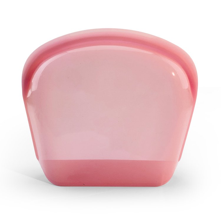 KVK 2000ML Waterproof Microwave Silicone Food Storage Bag Collapsible Base Open wide Double Zip-lock Container Travel Makeup Bag