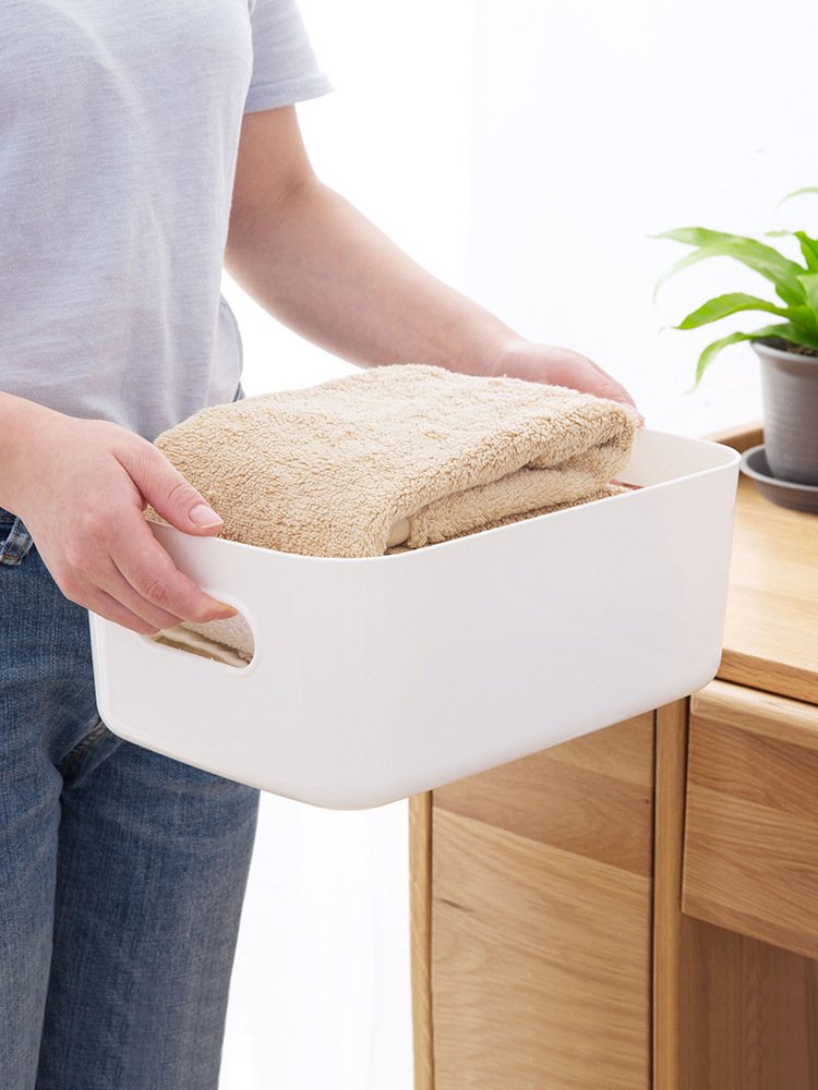 High Quality Desktop 3 Sizes Multi-functional Plastic Basket Storage Box with Handle