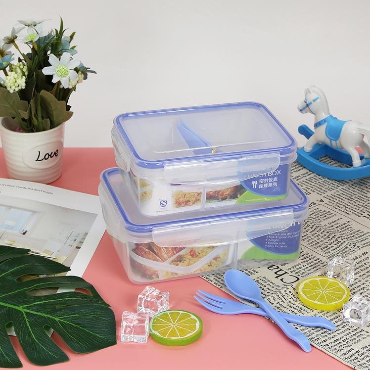 Moisture Proof Customized Airtight Clear Plastic Food Container Storage Boxes With Lid
