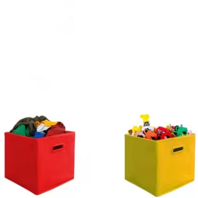 Wholesale foldable storage cube square customizable storage box reusable non woven fabric storage organizers box