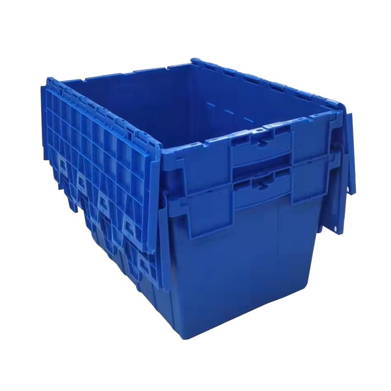820x480x380mm Heavy Duty Large storage Fruits And Vegetables Moving Shipping Plastic Crate Box With Lids