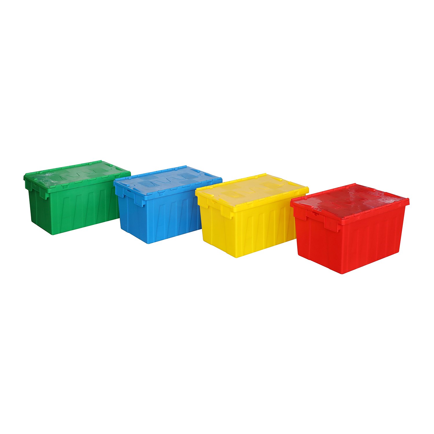 820x480x380mm Heavy Duty Large storage Fruits And Vegetables Moving Shipping Plastic Crate Box With Lids