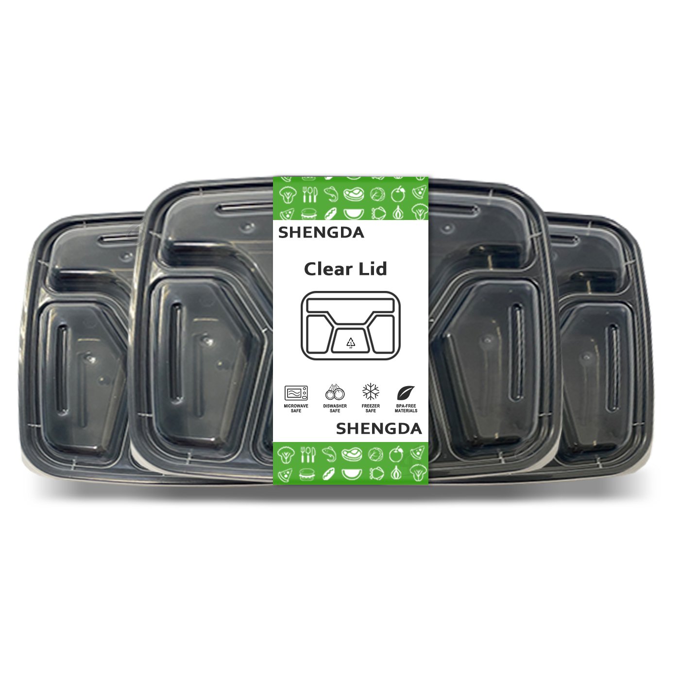 Easy To Use Microwave 3 4 5 Compartments Restaurants Multifunction Takeout Storage Packing Lunch PP Plastic Food Container Box