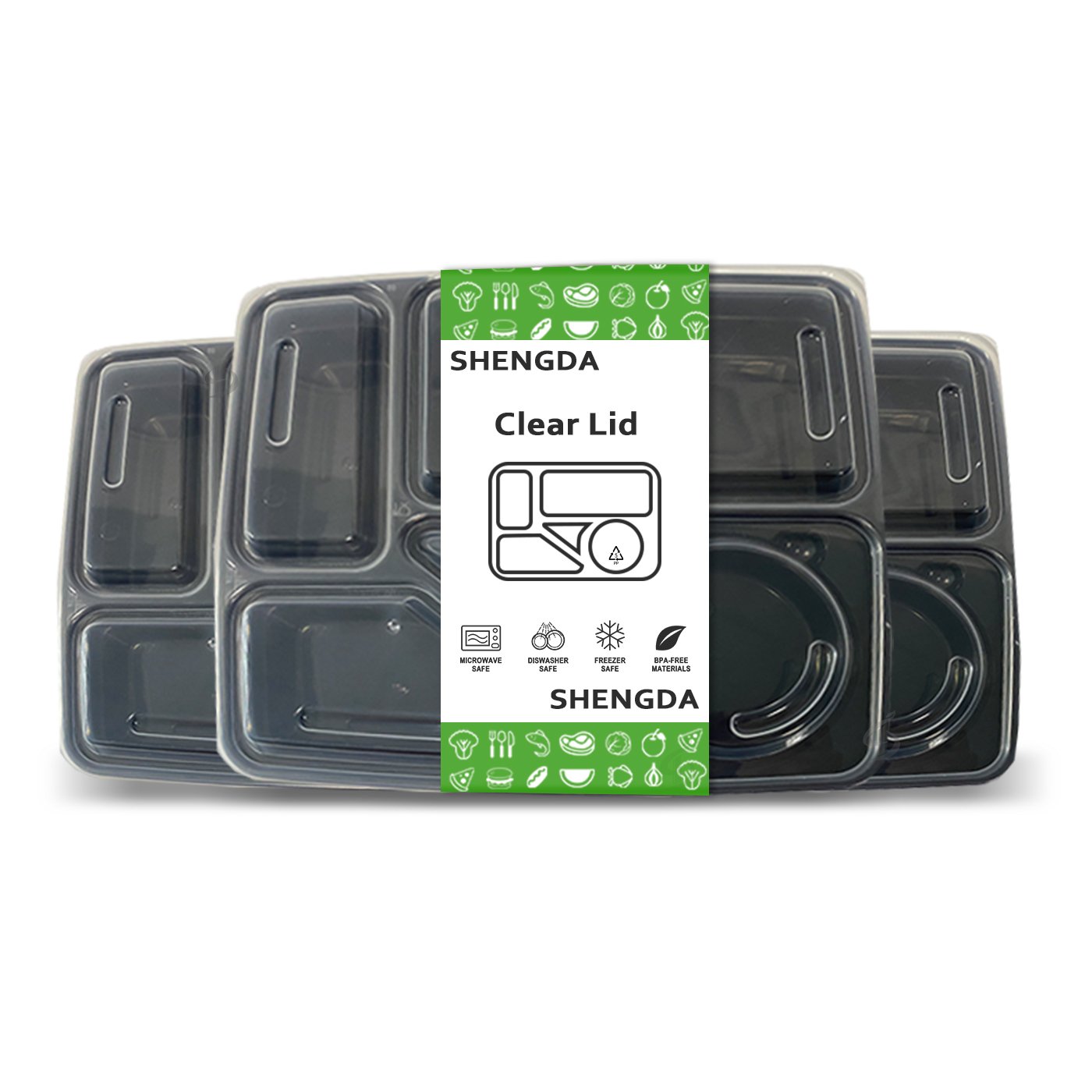 Easy To Use Microwave 3 4 5 Compartments Restaurants Multifunction Takeout Storage Packing Lunch PP Plastic Food Container Box