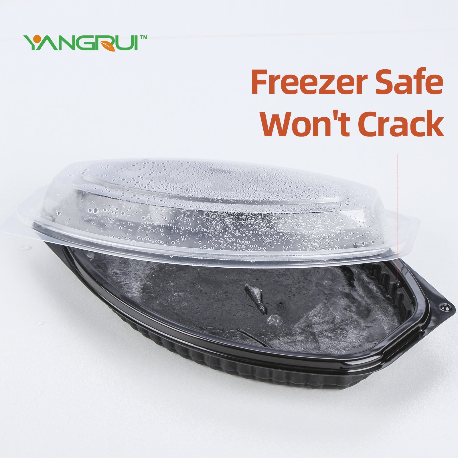 Oval Meal Prep Containers 12oz Small Kids School Freeze Lunch Plastic Box with Lids Custom Logo Microwave Food Storage Container