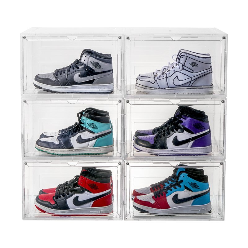 High quality shoe storage box sneaker display case box extra large acrylic shoe box storage