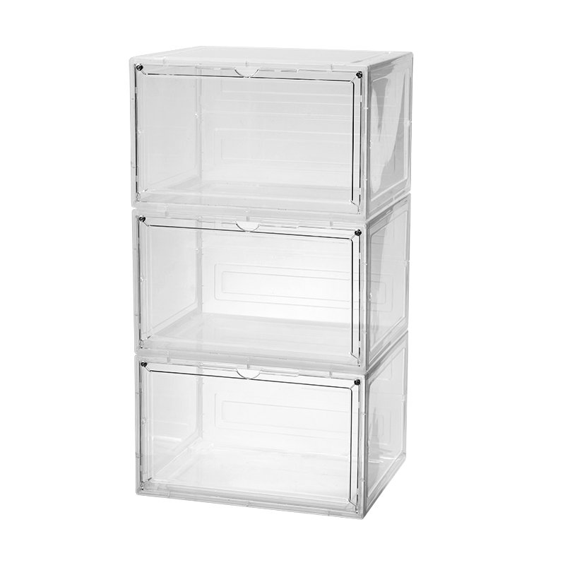 High quality shoe storage box sneaker display case box extra large acrylic shoe box storage