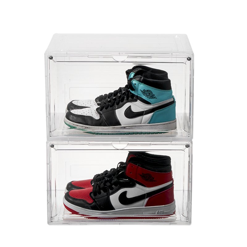 High quality shoe storage box sneaker display case box extra large acrylic shoe box storage
