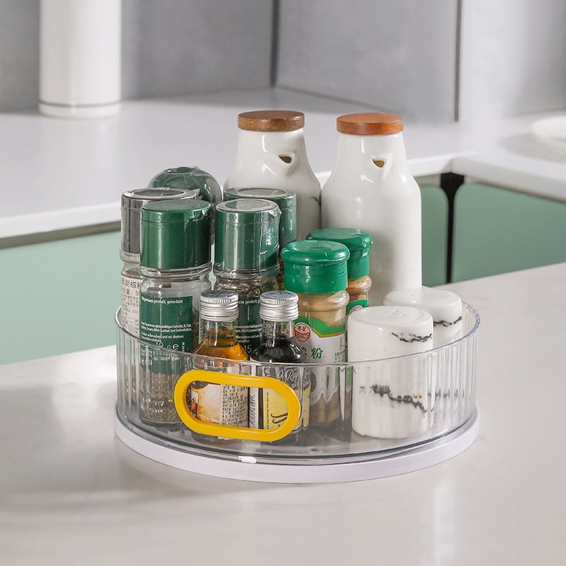 Kitchen Seasoning Shelf Table Top Rotating Household Special Multifunctional Soy Sauce Bottle Storage Box