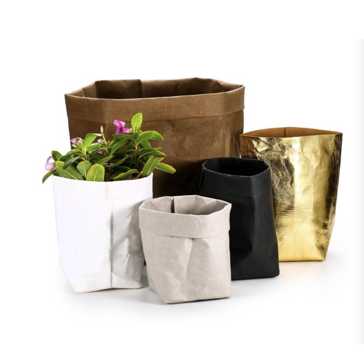 biodegradable customized eco-friendly storage bags storage bags for clothes washable kraft paper food storage bag