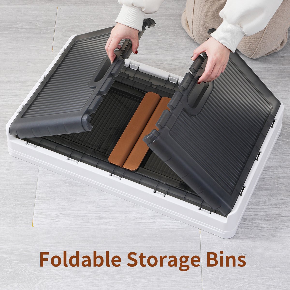 HAIXIN 3 pcs 72L Hot Sale High Quality Durable Folding Storage Boxes & Bins
