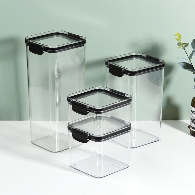 Plastic Storage Container With Lids Sealed Cans Dry Food Storage Container Organizer Box PP Kitchen Food Containers