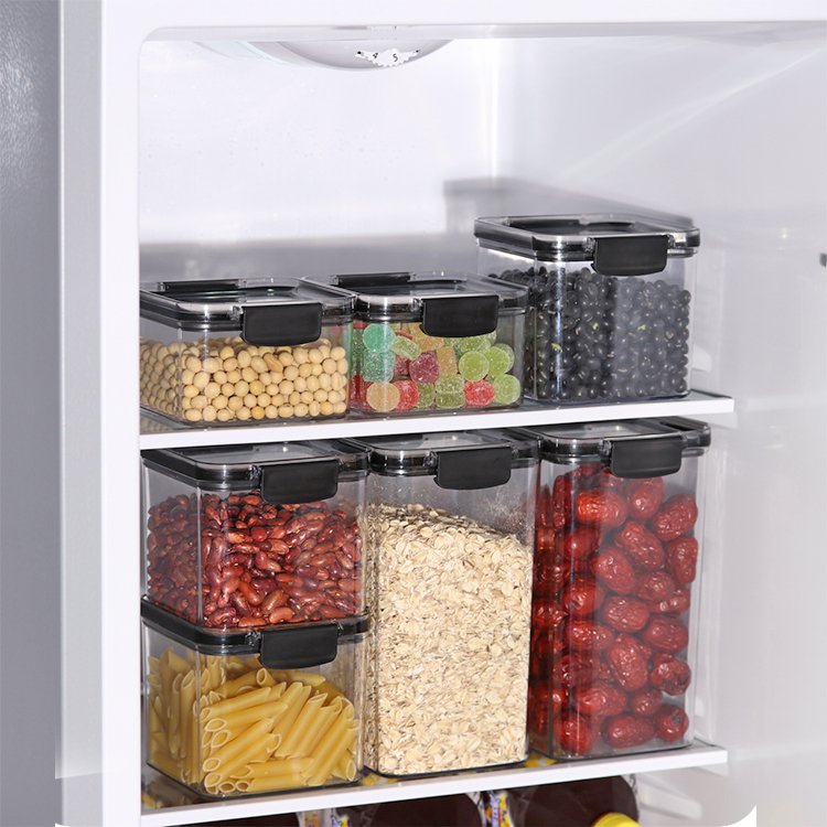 Plastic Storage Container With Lids Sealed Cans Dry Food Storage Container Organizer Box PP Kitchen Food Containers