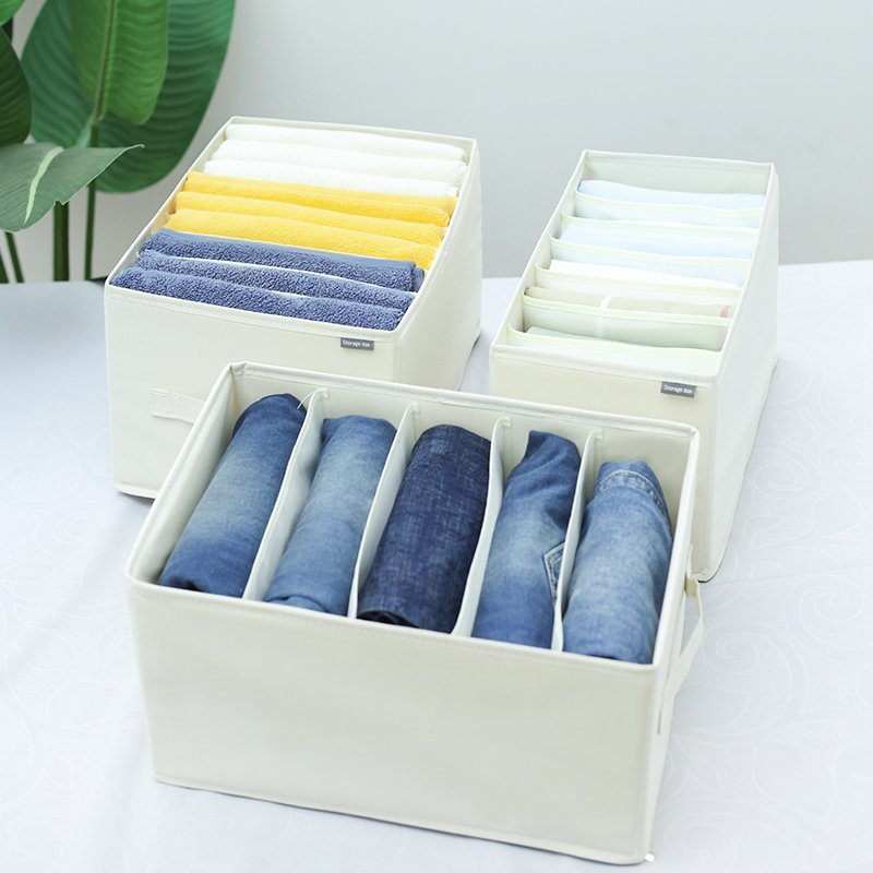 Closets Clothes Organizer Pants Jeans Storage Box Cabinet Drawer Organizer Underwear Socks T-Shirt Wardrobe Storage Organizers