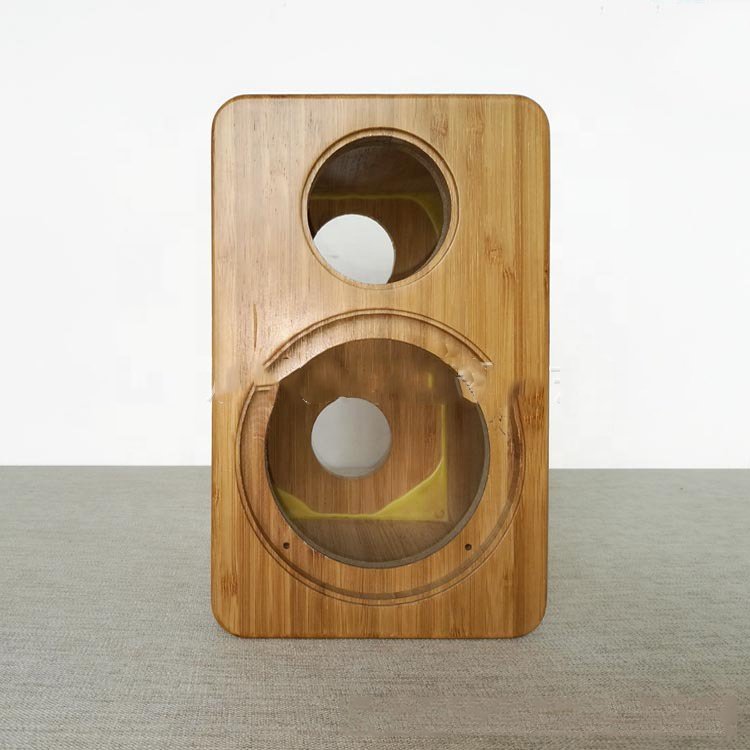 Hot-sale Eco-friendly Sound Box storage For Home Bamboo Customized ODM/OEM Sound Box With Customized LOGO Floor Stand Type