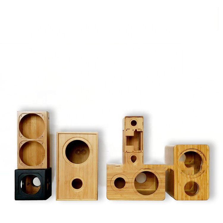 Hot-sale Eco-friendly Sound Box storage For Home Bamboo Customized ODM/OEM Sound Box With Customized LOGO Floor Stand Type