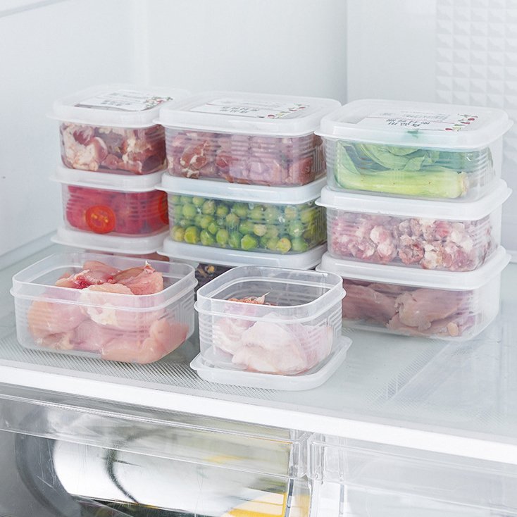 Wholesale price seal thickening clear rectangular refrigerator refrigerated fruit preservation box Airtight Lid Pp Plastic Boxes