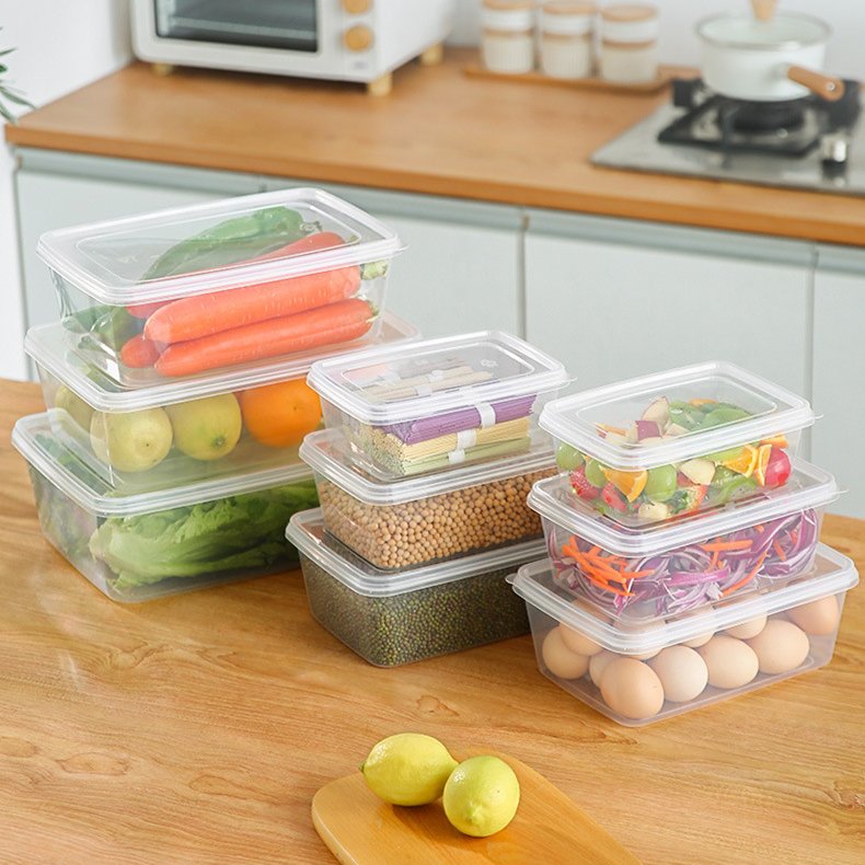 Wholesale price seal thickening clear rectangular refrigerator refrigerated fruit preservation box Airtight Lid Pp Plastic Boxes