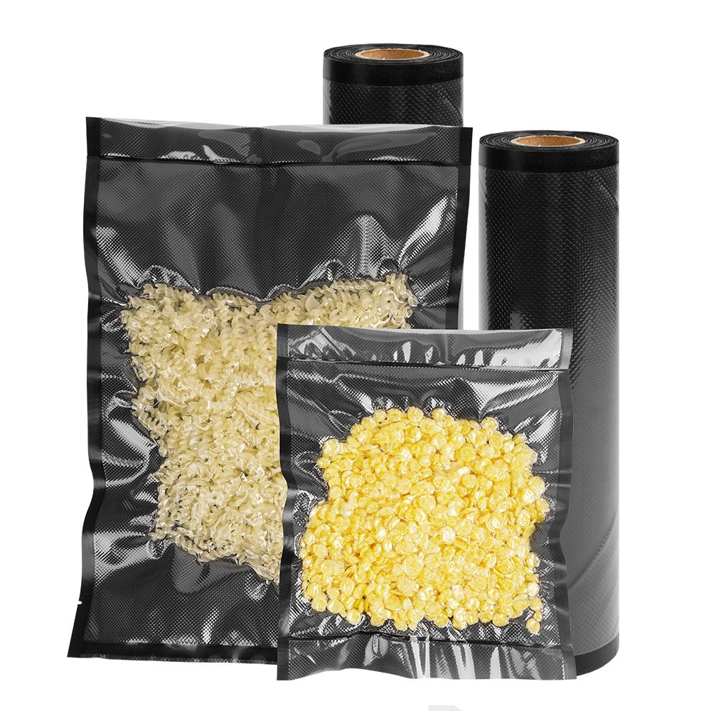 Hot Selling Black Resealable Vacuum Storage Bags Compressed Vacuum Sealer Bags