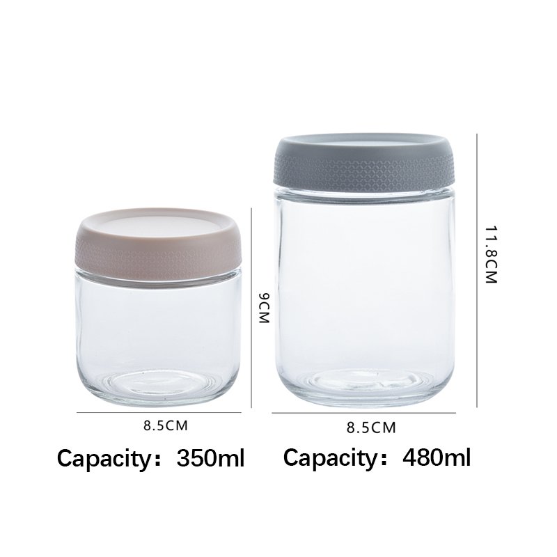 Mason Jar Food Storage Bottle with Lid Glass Sealed Overnight Oats Container for Kitchen for Snacks Yogurt Spices Other Foods