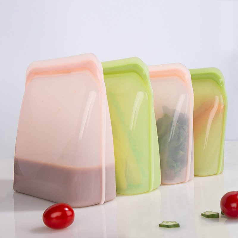 BPA Free Smart Kitchen Tools Food Grade 1800ml Reusable Silicone Food Storage Bag Silicone Freezer Bag Silicone Bag