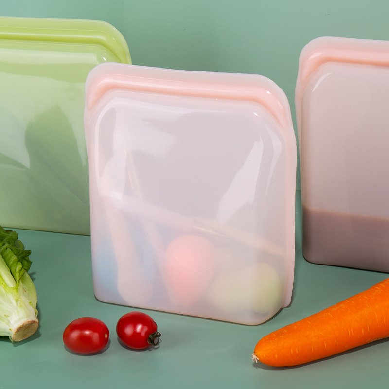 BPA Free Smart Kitchen Tools Food Grade 1800ml Reusable Silicone Food Storage Bag Silicone Freezer Bag Silicone Bag