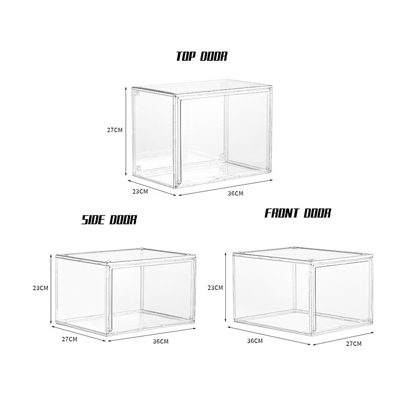 Acrylic transparent shoe box aj sneaker drawer storage box cabinet thickened magnetic absorption anti-oxidation moisture-proof