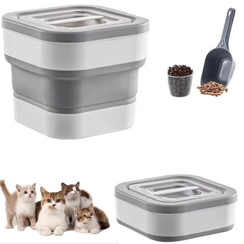 kitchen multifunction food bean cereal folding rice dispenser cereals storage box collapsible grain Food Storage Container