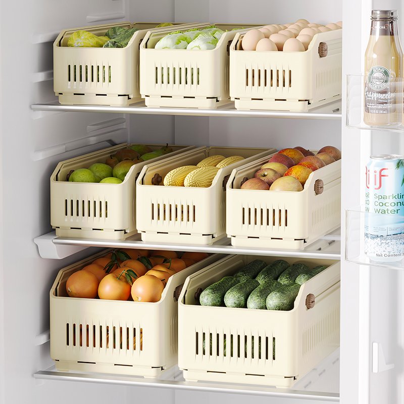Retractable Plastic Storage Shelf Stackable Cabinet Organizer With Desktop And Drawer
