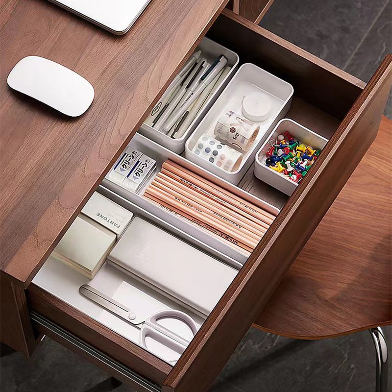 URU Household Portable Storage Box Plastic Organizer for Drawer Organization