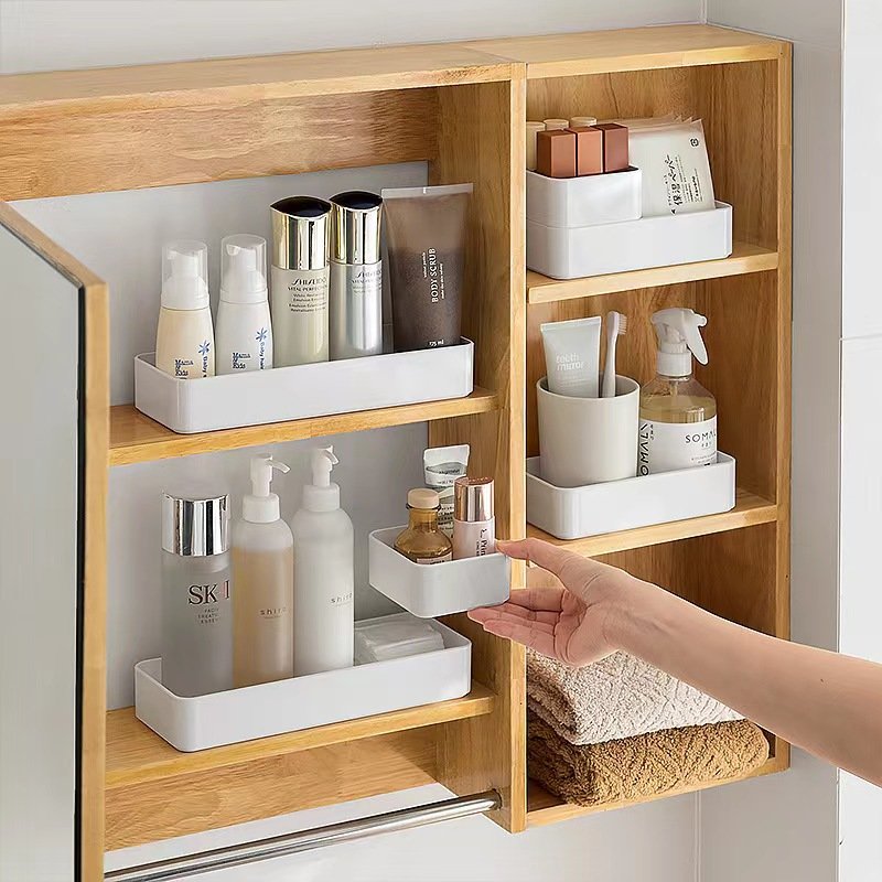 URU Household Portable Storage Box Plastic Organizer for Drawer Organization