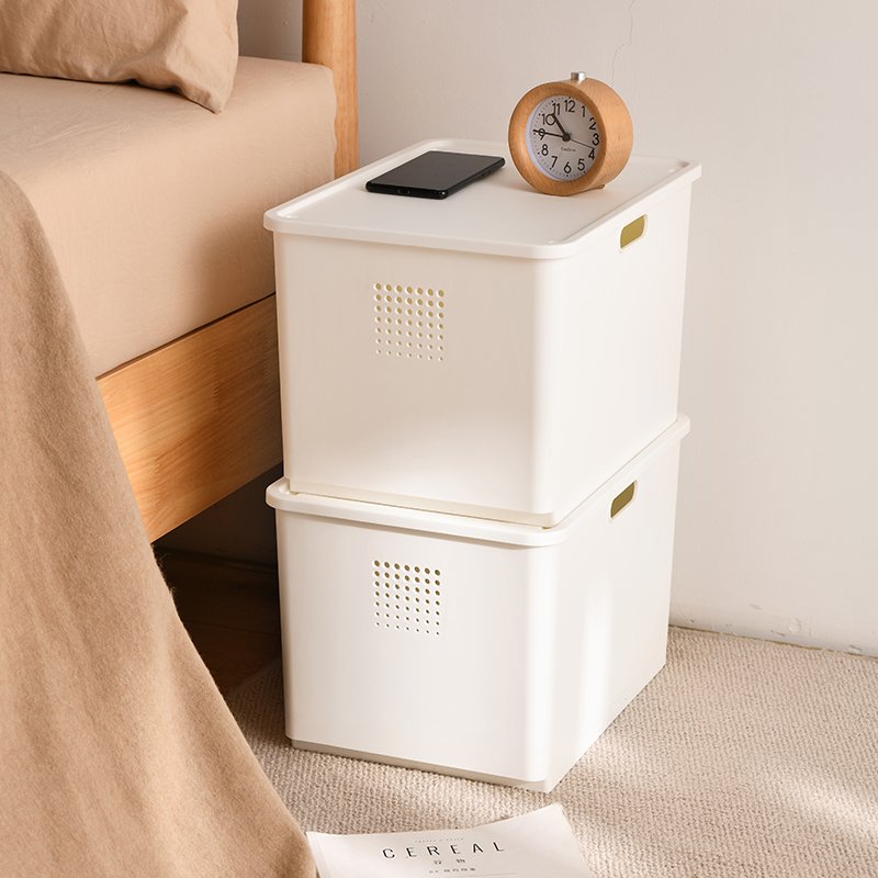 GREENSIDE Modern Durable Storage Boxes Household Items Kids Toy Clothes PP Material Rectangle 10kg Capacity Stackable Container