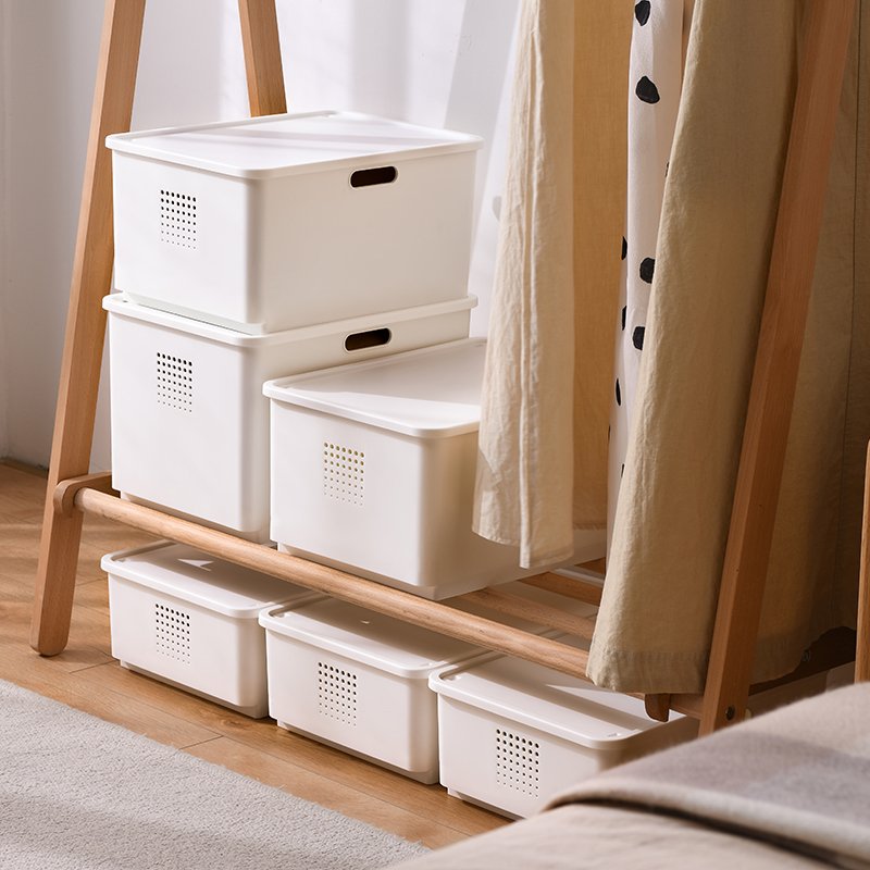 GREENSIDE Modern Durable Storage Boxes Household Items Kids Toy Clothes PP Material Rectangle 10kg Capacity Stackable Container