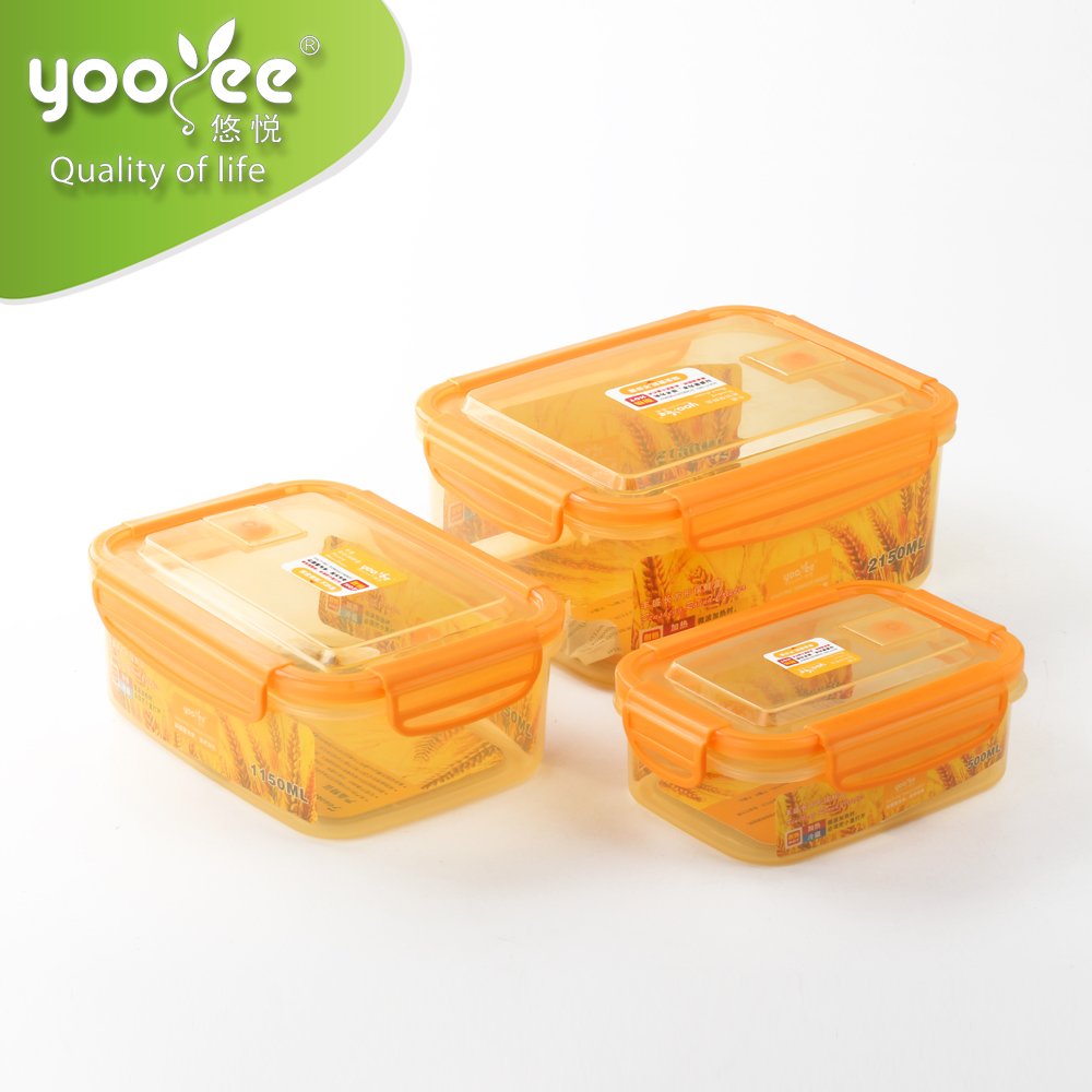 Airtight Square Small Plastic Food Storage Containers with locking lid Wholesale