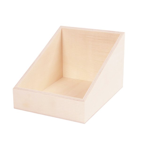 Multi-purpose Wooden Retail Display Box Stackable Open Front Storage Bin Basket Wood Market Crate Box Organizer with Handles