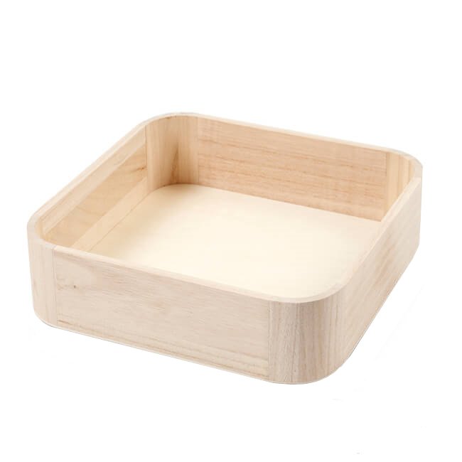 Multi-purpose Wooden Retail Display Box Stackable Open Front Storage Bin Basket Wood Market Crate Box Organizer with Handles