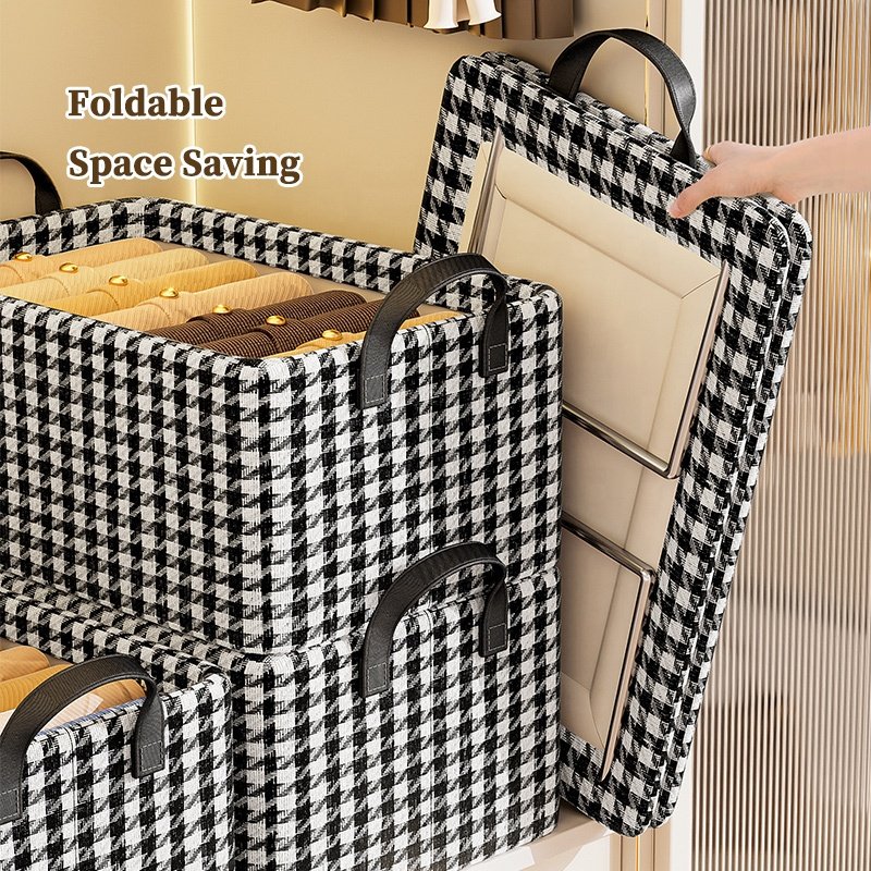 Houndstooth Foldable Drawer Storage Box For Jeans Clothes Closet Divider Washable Storage Bin Wardrobe Clothes Organizer Price